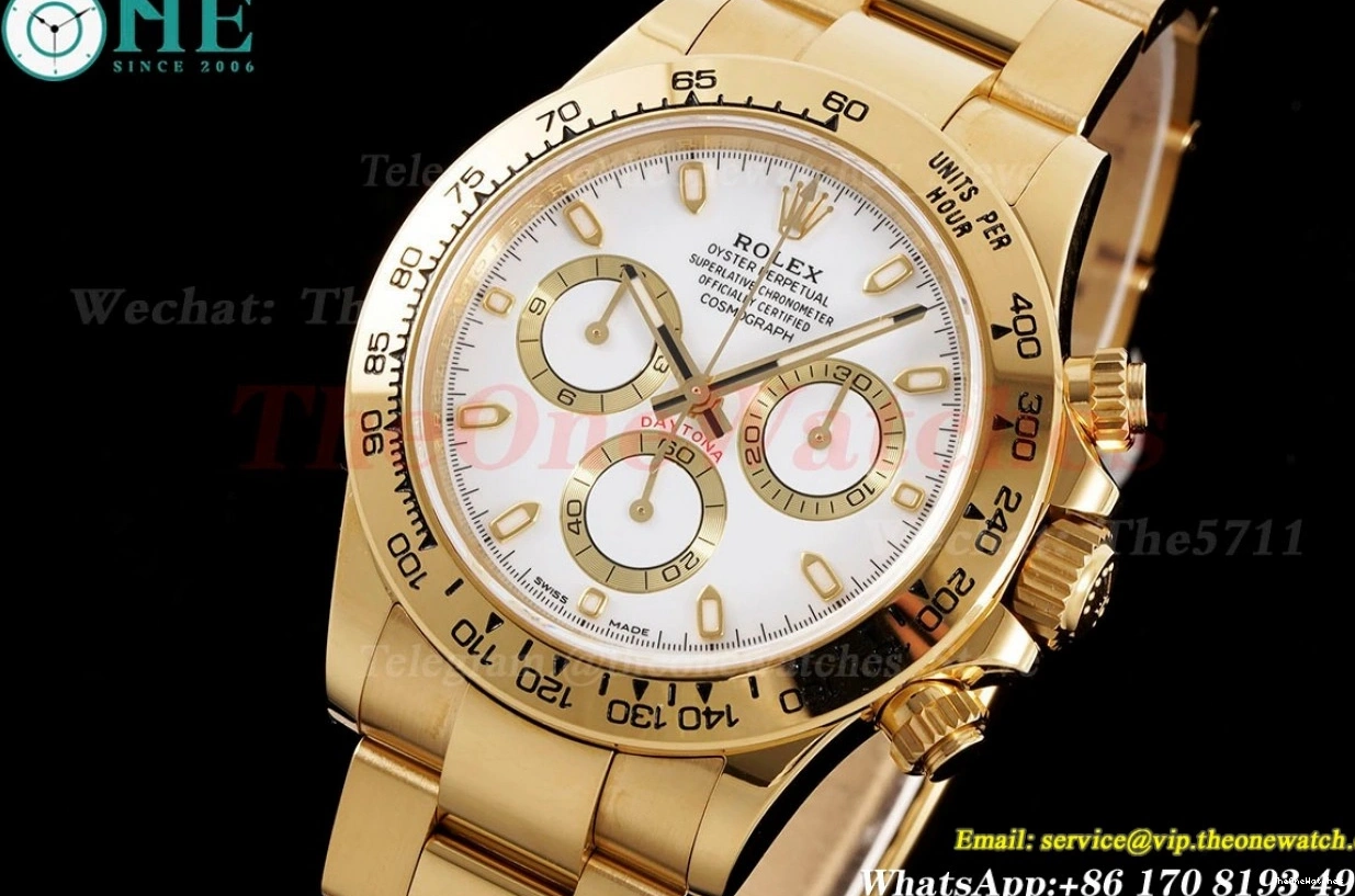 White KING 116508 40mm Daytona Stk YG YG SA4130 0112
